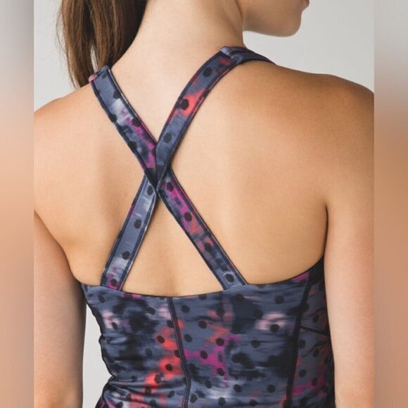 Lululemon Kanto Catch Me Tank Windy Blooms Regal Plum Multi size 6 - Picture 4 of 9